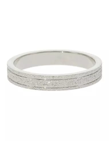 Sandblasted ring zilver