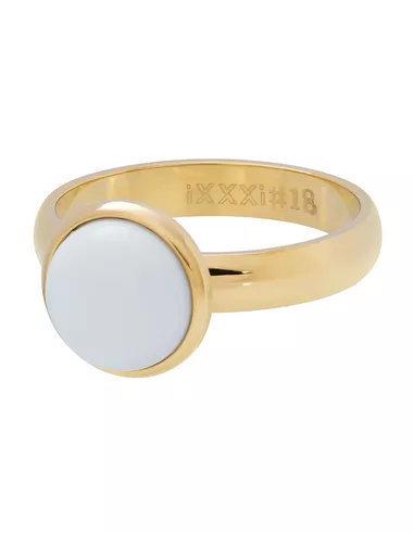 iXXXi ring 1 White stone 4mm goud