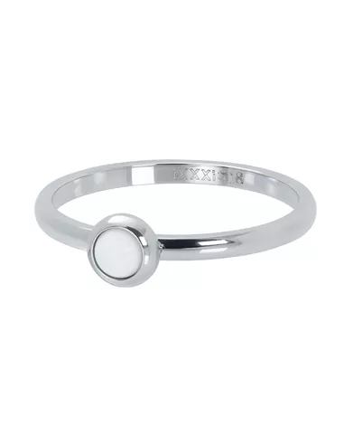 iXXXi ring Bright white 2mm zilver