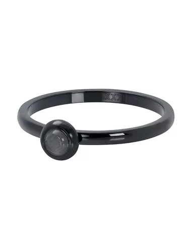 iXXXi ring Natural stone grey 2mm zwart