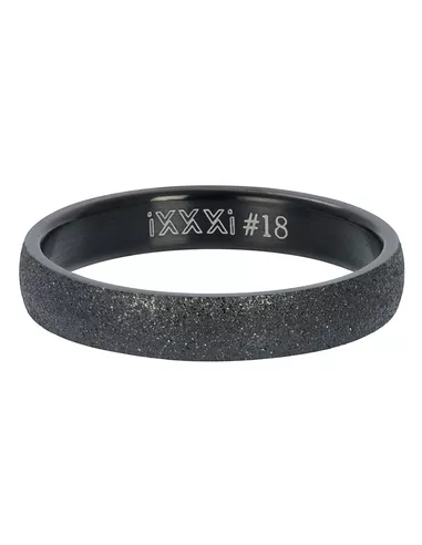 iXXXi ring Sandblasted 4mm zwart