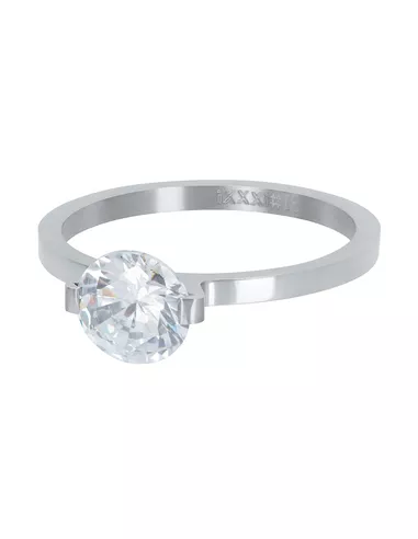 iXXXi ring Glamour stone crystal 2mm zilver