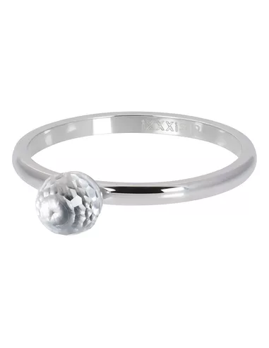 iXXXi ring Crystal Glass Ball 2mm zilver