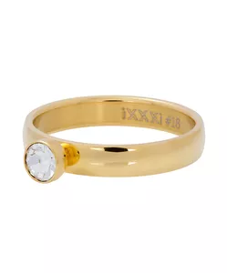 iXXXi ring Zirconia 1 stone crystal goud