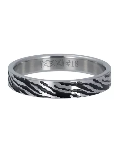 iXXXi ring Zebra 4mm zilver