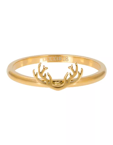 iXXXi ring Symbol antlers 2mm goud