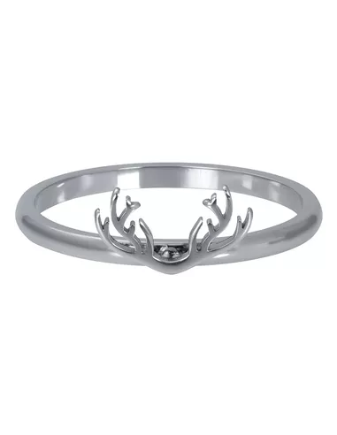 iXXXi ring Symbol antlers 2mm zilver