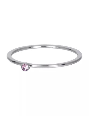iXXXi ring Pink 1 stone crystal zilver