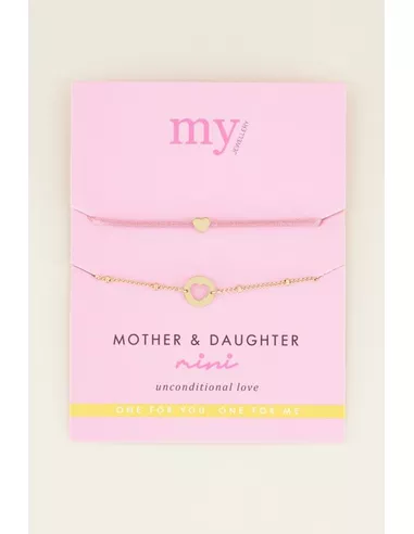 My Jewellery - armband set moeder dochter mini goud