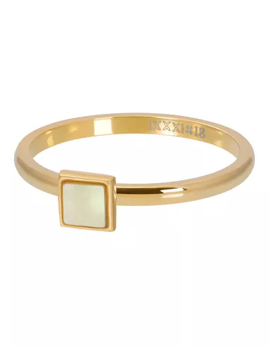 iXXXi ring Yellow shell stone square goud