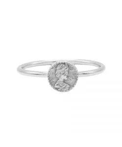 KARMA - ring coin zilver