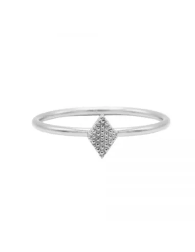 KARMA - ring diamond shape zilver