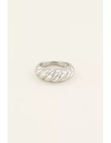 My Jewellery - ring chunky gedraaid zilver
