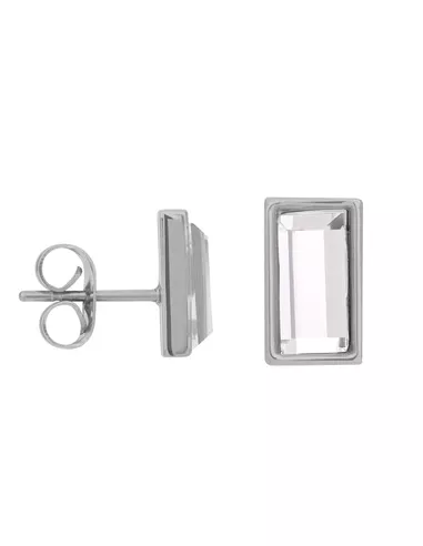 iXXXi oorbel Expression Rectangle zilver