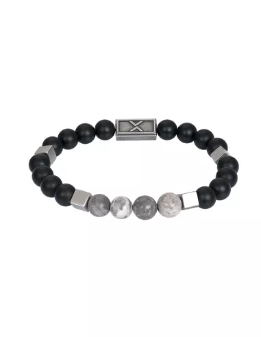 iXXXi MEN - Eros armband grijs zwart
