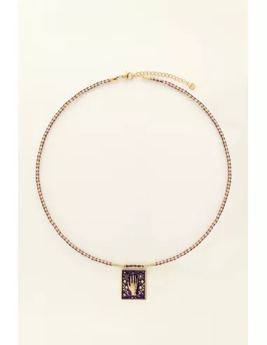 My Jewellery - Mystic ketting paarse bedel goud