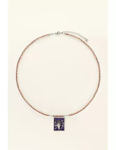 My Jewellery - Mystic ketting paarse bedel zilver