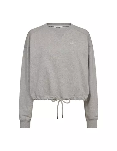 Co'Couture Clean CC sweater crop grey melange
