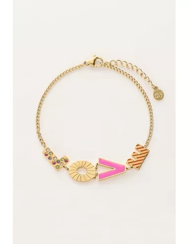 My Jewellery Candy armband Love roze