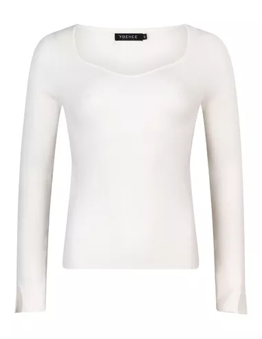 Ydence - Chiara knitted top off white