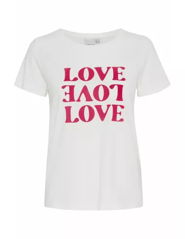 ICHI - Kamille t-shirt Love off white