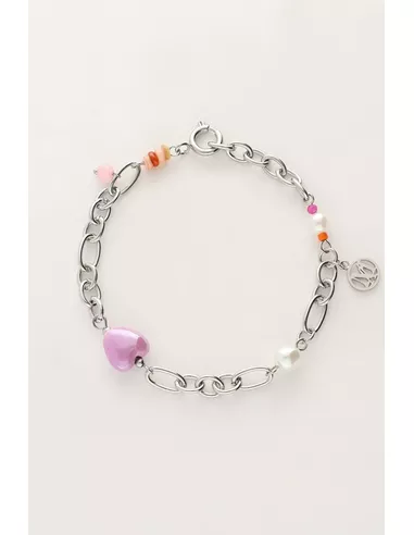 My Jewellery - Ocean armband kraaltjes & hart zilver