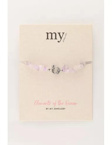 My Jewellery - Ocean armband met lila steentjes zilver