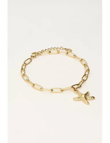 My Jewellery - Ocean schakelarmband met zeester goud