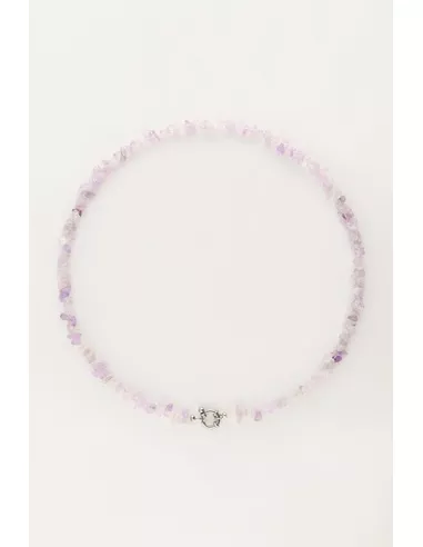 My Jewellery - Ocean ketting met lila steentjes zilver