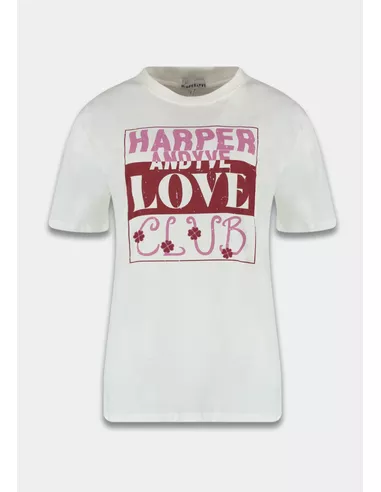 Harper & Yve - Love Club t-shirt off white